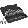 Zyklop Metal-Knarrensatz 8100 SB8, 3/8", Werkzeug-Set schwarz/silber, 29-teilig, mit Umschalt-Knarre