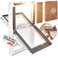VELUX Kunststoff Dachfenster mit 2-fach Verglasung inkl. Eindeckrahmen und gratis Rollo 66 x 118 FK06
