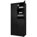 Juskys Metallschrank, Schwarz, Metall, 80x180x40 cm, Arbeitszimmer, Aktenschränke