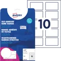 AVZ J4785-20 - Namens-Etiketten, Folie, 80 x 50 mm, 200 Stück, weiß