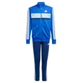 adidas Unisex Kids SEASONAL ESSENTIALS TIBERIO 3 STRIPES TRICOT TRACKSUIT, Royal Blue/White/Glow Blue, 7-8 Years
