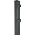 Vierkant-Zaunpfosten für Doppelstabmatten  6 cm x 4 cm x 240 cm Anthrazit