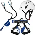 Klettersteig Komplettset Salewa Premium Attac  + Salewa Via Ferrata Evo Harness + Salewa Helm Toxo white