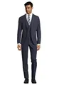 Steffen Klein Herren Anzug - Dreiteiler - Slim Fit - Größe 56 - Business Anzug mit Weste - Elastischer Komfort - Marine