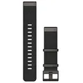 Garmin QuickFit 22 Uhrenarmband Jacquard Weave Nylon Armband Meliert Schwarz