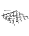 VEVOR Wiesenegge, 178x147x11cm, Wiesenschleppe mit 60 Zähnen, geeignet für ATV- & UTV-Traktoren, für Bodenvorbereitung, Aussaat, Glättung von Landschaften & die Instandhaltung von Kiesauffahrten