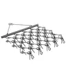 VEVOR Wiesenegge Wiesenschleppe Feldegge Schleppe ATV-Rasenrechen 178x147x11cm