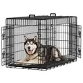 Hundekäfig, klappbar, mit 2 Türen, ausziehbare Kunststoffschale, 122 x 74,5 x...