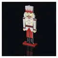 EMOS Nussknacker Holz-Figur 30 cm, leuchtende Weihnachtsfigur mit LEDs, traditionelle Weihnachtsdekoration Soldatenfigur - batteriebetrieben (inkl. CR2032) - warmweiß - für Innenräume