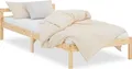 Homestyle4u Holzbett 90x200 Jugendbett Einzelbett Bett mit Lattenrost Natur Kiefer Massivholz