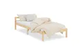 Homestyle4u Palettenbett 90x200 Futonbett Einzelbett Kinderbett Kiefer Natur Lattenrost Set (Set, mit Lattenrost), Naturbelassen, 90x200