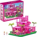 Mattel® Mega Construx BARBIE The MOVIE Dreamhouse / Puppenhaus (HPH26) Konstruktions-Spielset, (1795 St), 3 Stockwerke rosa