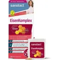 sanotact Eisen Komplex (100 Mini-Tabletten) - Mit 14mg Eisen hochdosiert, Kupfer, Folsäure, Vitamin C, B2, B6, B12