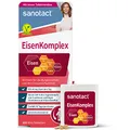 sanotact Eisen Komplex (100 Mini-Tabletten) • Mit 14mg Eisen hochdosiert, Kupfer, Folsäure, Vitamin C, B2, B6, B12 • Sofortwirkung bei Eisenmangel • Eisen für Blutbildung • 100% Vegan
