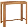 vidaXL Garten-Bartisch, Braun, Holz, Rechteckig,rechteckig, Säule, 120x105x60 cm, Gartenmöbel, Gartentische, Gartentische