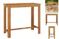 Garten-Bartisch 120x60x105 Cm Massivholz Akazie Gartenhochtisch Stehtisch