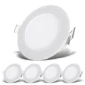 B.K.Licht - 5er Set LED Bad Einbaustrahler 230V flach, IP65, neutralweiße Lichtf