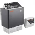 VEVOR Saunaofen, 6 kW, 400 V, 3N tragbarer Saunaofen für drinnen & drau_en mit 3-Stunden-Timer, digitaler Regler für 5_9 m3 gro_es Zuhause, gewerbl