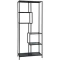 Svita Kela Metallregal 6 Ebenen Küchenregal Badregal Industrial Style Schwarz