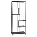 Metallregal 6 Ebenen Küchenregal Badregal schmal Industrial Style Schwarz KELA