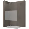 doporro Walk-in-Dusche Duschkabine Duschwand 8mm ESG-Glas Stabilisator aus Edelstahl Bremen, Einscheibensicherheitsglas 110 cm x 200 cm