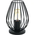 Eglo Tischlampe Newton, schwarz mit E27-Fassung, mit Netzstrom, für innen