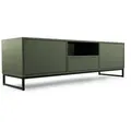 Bettso Tv-Element, Grün, Holzwerkstoff, 1 Fächer, 1 Schubladen, 160x48x45 cm, Wohnzimmer, Wohnwände, Lowboards, Lowboards stehend