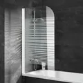 SCHULTE Badewannentrennwand "ExpressPlus", BxH: 80 x 140 cm, Einscheiben-Sicherheitsglas (ESG) - weiss