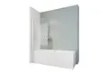 Schulte Badewannenfaltwand 80 x 140 cm pendelbar, Sicherheitsglas, (1 tlg), Dekor Querstreifen Duschwand Badewanne