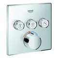 Grohe SmartControl Unterputzmischer, drei Absperrventile, eckige Rosette, 3