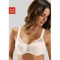 Minimizer-BH NUANCE, Damen, Gr. 90, Cup F, beige (puder), Spitze, Obermaterial: 79% Polyamid, 15% Polyester, 6% Elasthan, klassisch, BHs, mit unterlegter Jacquardspitze, Dessous