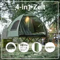 SoBuy 7in1 Feldbett mit Zelt 2 Personen Outdoor Campingbett Grün OGS32-L-GR