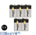 5 x Energizer Industrial 9V Block Alkaline E-Block 6LR21 Batterie - Racuhmelder