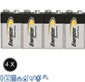 4 x Energizer Industrial 9V Block Alkaline E-Block 6LR21 Batterie - Racuhmelder