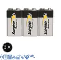 3 x Energizer Industrial 9V Block Alkaline E-Block 6LR22 Batterie - Racuhmelder