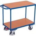 VARIOfit Tischwagen sw-500.504, aus Metall & Holz, mit 2 Etagen, Tragkraft 400kg, 850 x 500mm