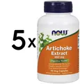 5 x NOW Foods Artichoke Extract, 450mg - 90 vcaps (166,56 EUR/kg)