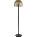 Lucande LED-Solar-Stehleuchte Eligio, Bambus, Ø 39 cm, RGB - Hellbraun