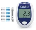 KetoBM Blut-Keton-Meter-Kit für Keto-Diät-Tests – Komplettes Keton-Test-Kit mit Keton-Monitor, Keto-Streifen, Einstichhilfe & Lanzetten