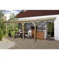 WEKA Terrassenüberdachung "671 Gr. 5", Breite: 579 cm, Dach: Kunststoff, gruen|braun