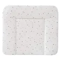 roba Wickelauflage Sternenzauber grau - Baby Wickelunterlage 85 x 75 cm - PU beschichtet - Wickeltischauflage abwischbar - Weiß