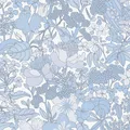 Profhome 377566-GU Blumen Tapete Dschungel matt grau blau weiß 5,33 m2