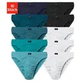 H.I.S Slip Männer Unterhose (Packung, 10-St) in Unifarben blau|schwarz 5 (M)