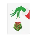 Weihnachtskarte GRINCH Mistelzweig Postkarte Weihnachten lustig
