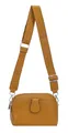 ITALYSHOP24 Damen Tasche Crossbody Umhängetasche Bodybag Schultertasche Metallic Handytasche Crossover Kunstleder Handtasche Reise Gelb