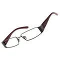 Fossil Brillengestell Irvine Silver OF1129040, Metall und Leder rot