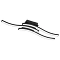 Reality Leuchten LED-Deckenlampe Route in Schwarz 3-fl. Deckenlampe Lampe 5 W