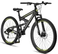 Licorne Bike Strong 2D Premium Mountainbike in 29 Zoll - Fahrrad für Jungen, Mädchen, Damen und Herren - Scheibenbremse vorne und hinten - 21 Gang-Schaltung - Vollfederung