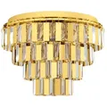 Eglo Kronleuchter, Gold, Glas, Rund, E14, 24.25x53.5x24.25 cm, Lampen & Leuchten, Innenbeleuchtung, Hängelampen, Kronleuchter