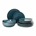 Rosenthal Geschirr-Set Junto Ocean Blue 18-tlg., Service, Porzellan, Blau